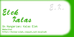 elek kalas business card